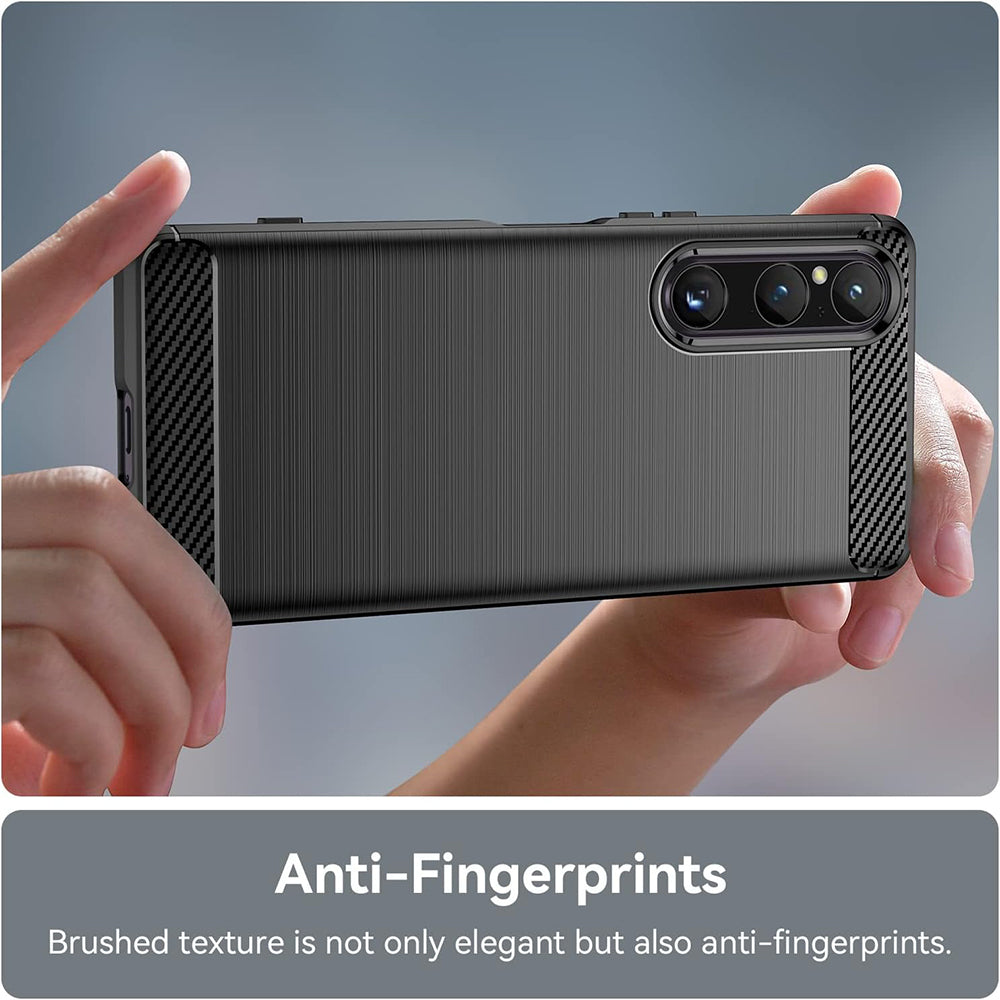 Θήκη για Sony Xperia 1 V, Techsuit, Carbon, Μαύρο