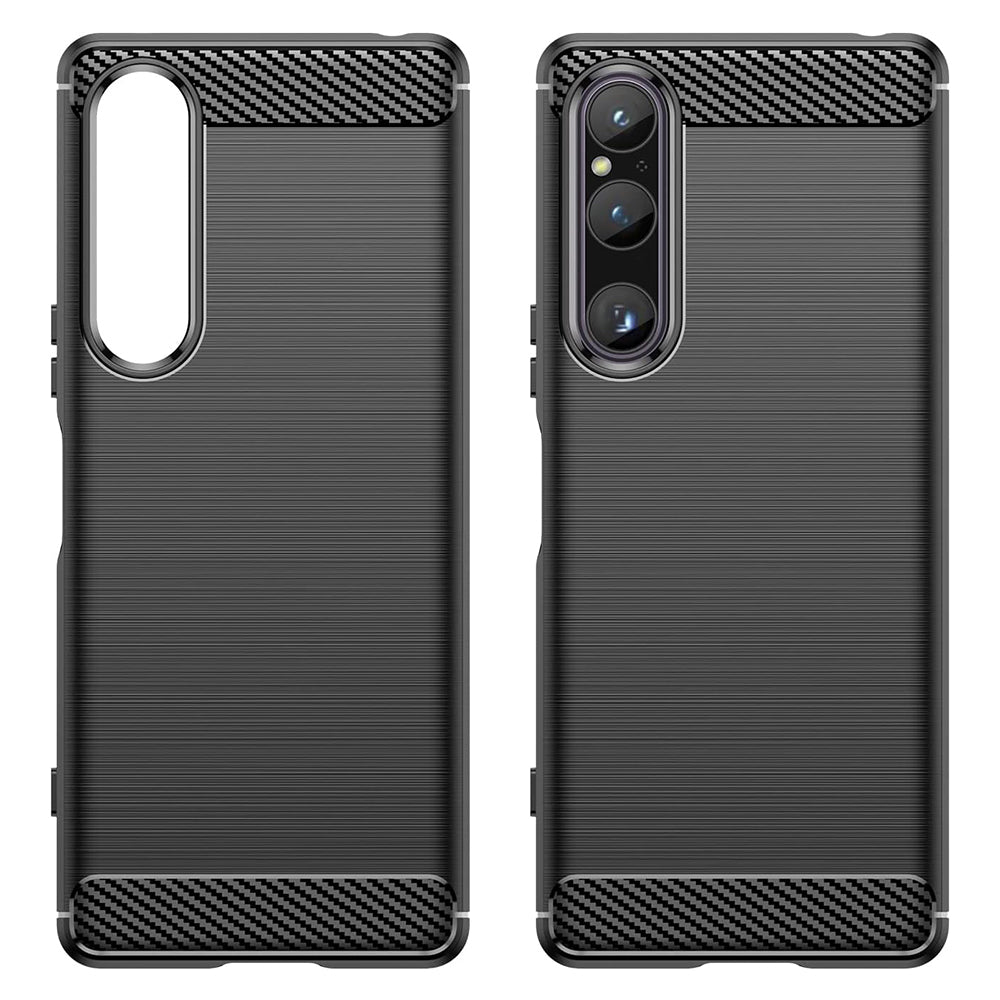 Θήκη για Sony Xperia 1 V, Techsuit, Carbon, Μαύρο