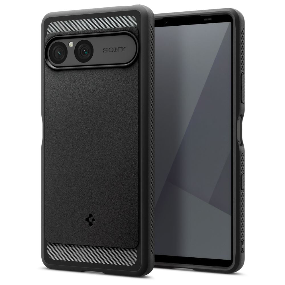 Θήκη για Sony Xperia 10 VII, Spigen, Rugged Armor, Μαύρη