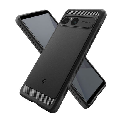 Θήκη για Sony Xperia 10 VII, Spigen, Rugged Armor, Μαύρη