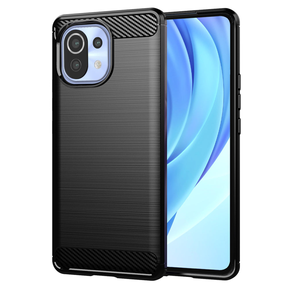 Θήκη για Xiaomi 11 Lite 5G NE / Mi 11 Lite 5G / 11 Lite, Techsuit, Carbon, Μαύρη