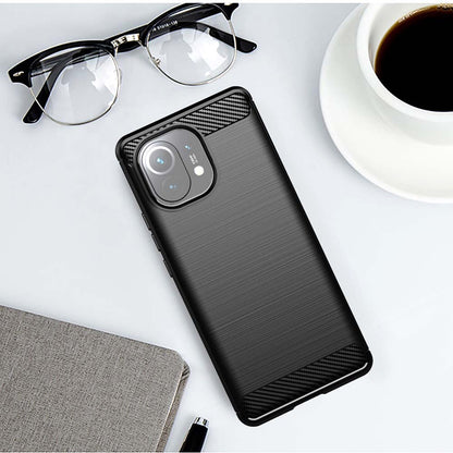 Θήκη για Xiaomi 11 Lite 5G NE / Mi 11 Lite 5G / 11 Lite, Techsuit, Carbon, Μαύρη