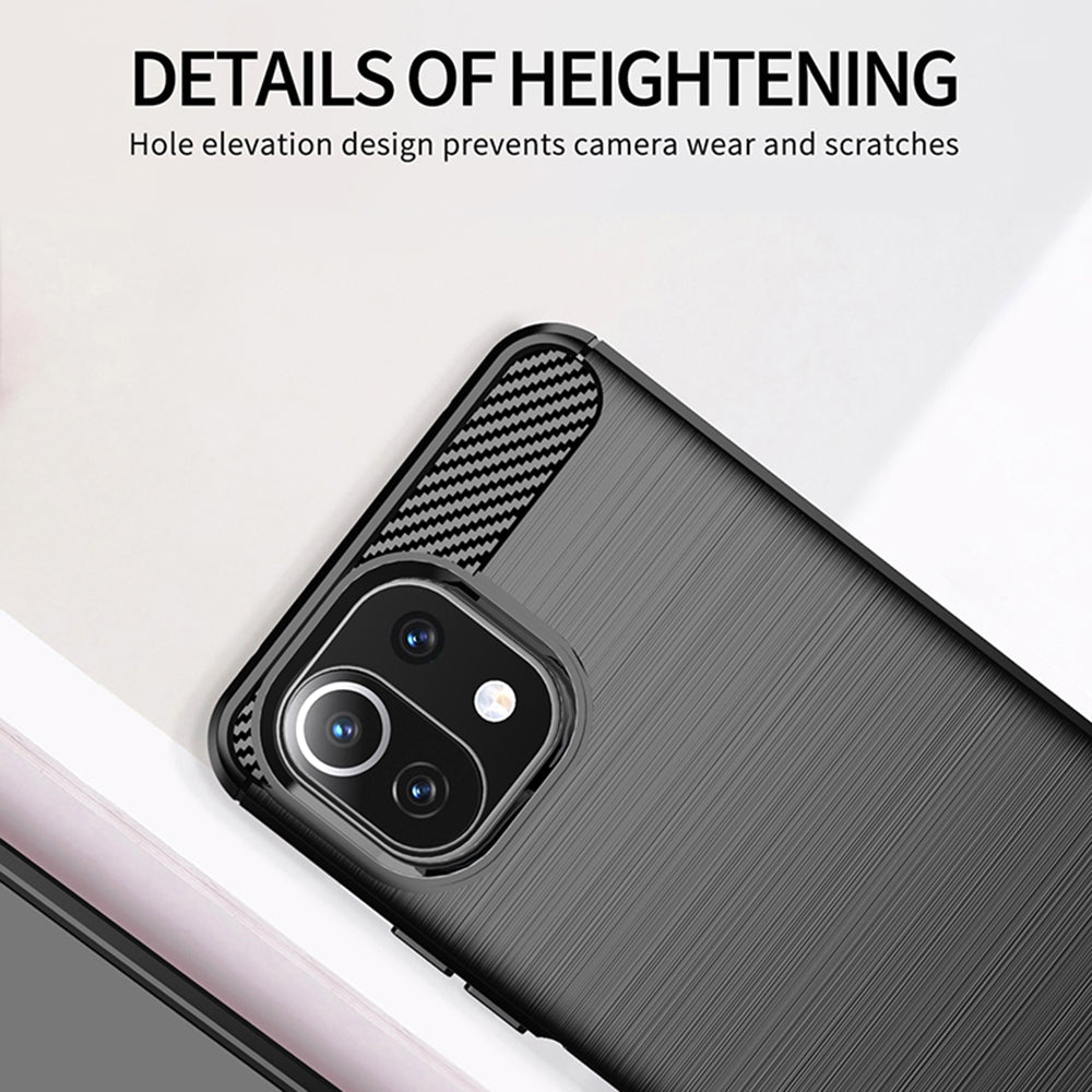 Θήκη για Xiaomi 11 Lite 5G NE / Mi 11 Lite 5G / 11 Lite, Techsuit, Carbon, Μαύρη