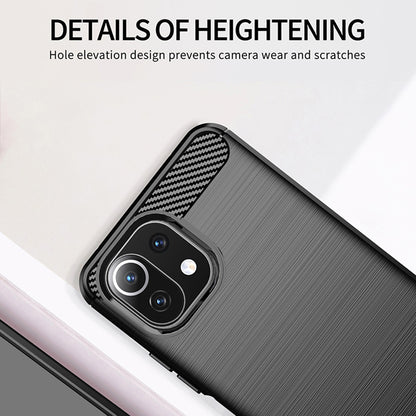Θήκη για Xiaomi 11 Lite 5G NE / Mi 11 Lite 5G / 11 Lite, Techsuit, Carbon, Μαύρη