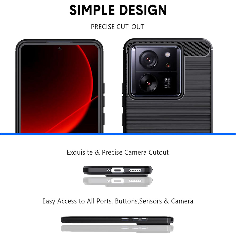 Case for Xiaomi 13T Pro / 13T, Techsuit, Carbon, Black