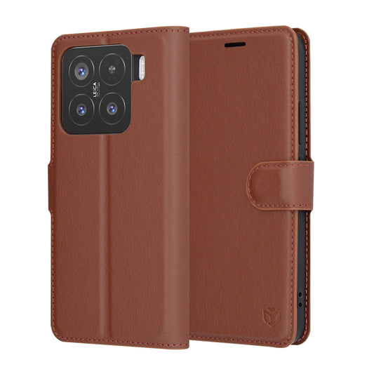 Θήκη για Xiaomi 15, Techsuit, Leather Folio, Καφέ