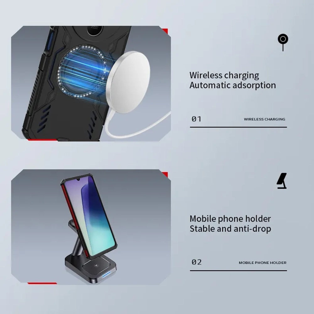 MagSafe Case for Xiaomi 15T Pro, Techsuit, ArmorMag, Blue