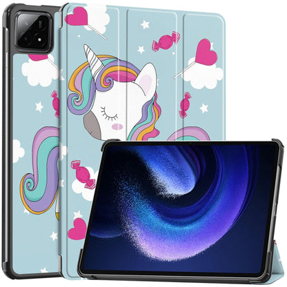 Θήκη για Xiaomi Pad 6S Pro 12.4, Techsuit, FoldPro Unicorn, Πολύχρωμο