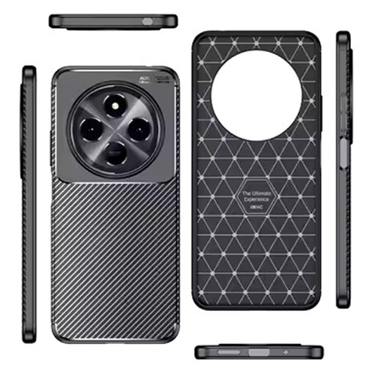Θήκη για Xiaomi Poco C75 / Redmi 14C, Techsuit, CarbonFiber, Μαύρο