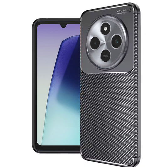 Θήκη για Xiaomi Poco C75 / Redmi 14C, Techsuit, CarbonFiber, Μαύρο