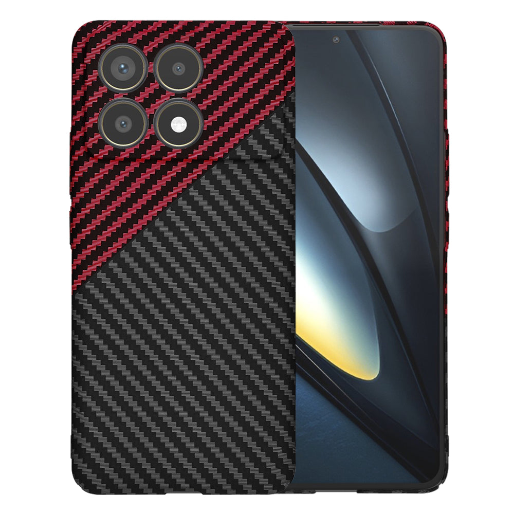 Θήκη για Xiaomi Poco F6 Pro, Techsuit, Carbonite FiberShell, Μαύρο Κόκκινο