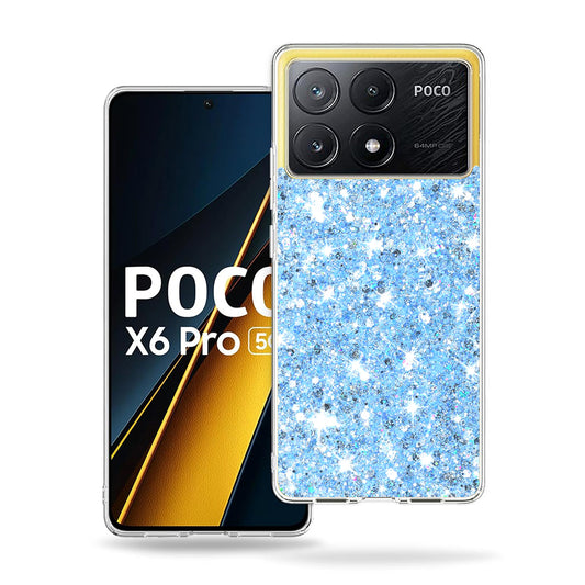 Θήκη για Xiaomi Poco X6 Pro, Techsuit, Sparkly Glitter, Μπλε