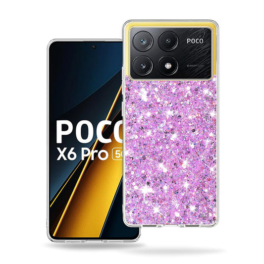 Θήκη για Xiaomi Poco X6 Pro, Techsuit, Sparkly Glitter, Magenta