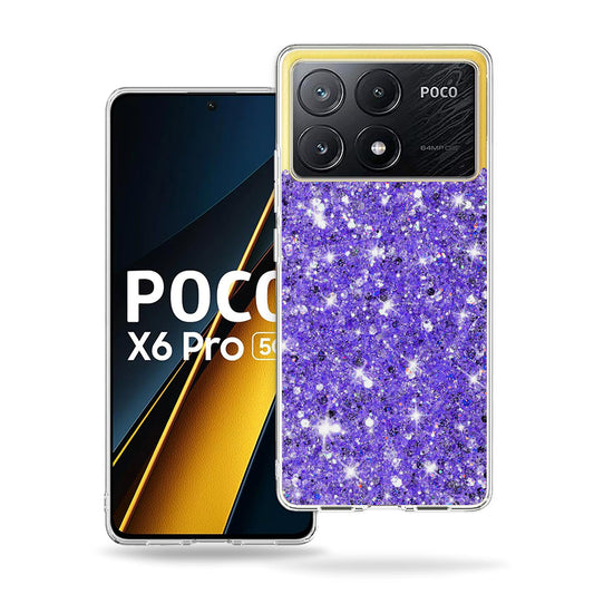Θήκη για Xiaomi Poco X6 Pro, Techsuit, Sparkly Glitter, Μωβ