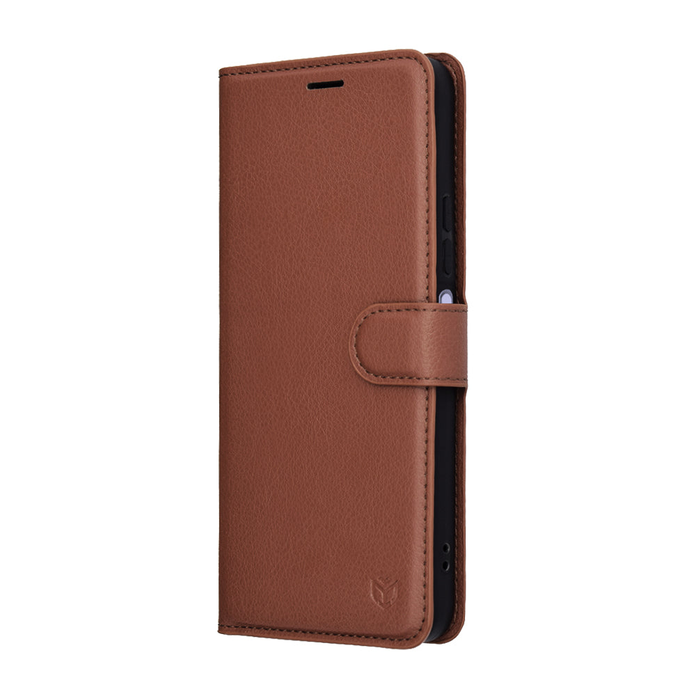 Θήκη για Xiaomi Redmi 15 5G / 15 4G, Techsuit, Leather Folio, Καφέ