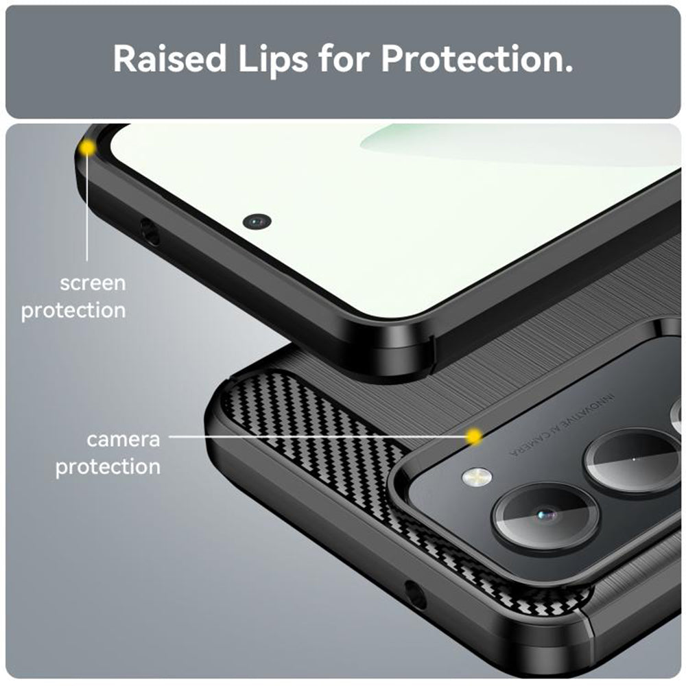 Θήκη για Xiaomi Redmi 15 5G / 15 4G, Techsuit, Carbon, Μαύρο