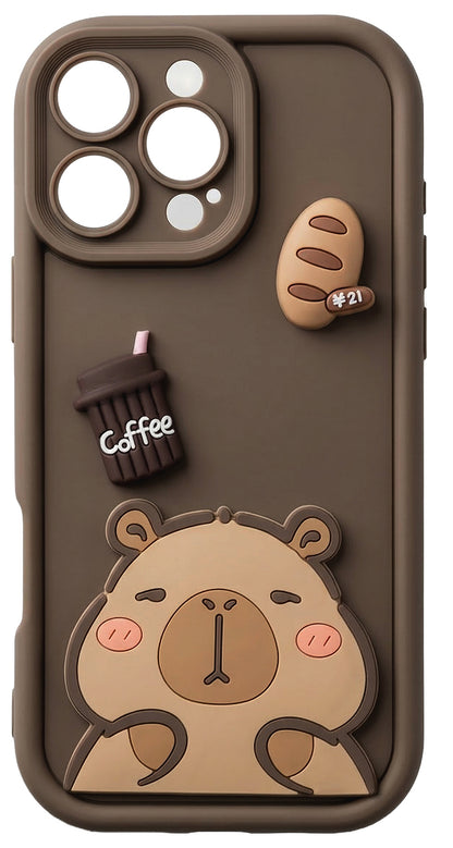 Θήκη για Xiaomi Redmi Note 15 Pro 5G, OEM, Ultra Trendy 3D Capybara, Καφέ