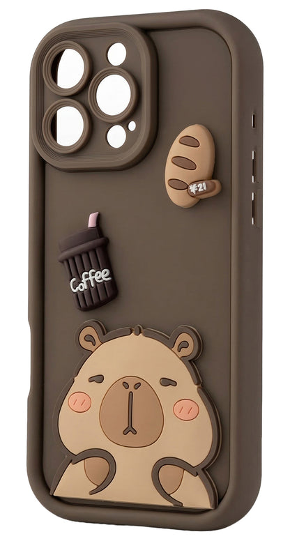 Θήκη για Xiaomi Redmi Note 15 Pro 5G, OEM, Ultra Trendy 3D Capybara, Καφέ