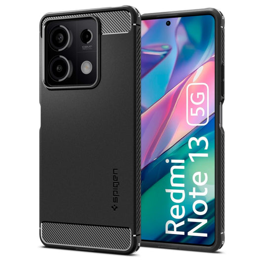 Θήκη για Xiaomi Redmi Note 13 5G, Spigen, Rugged Armor, Μαύρη ACS07665