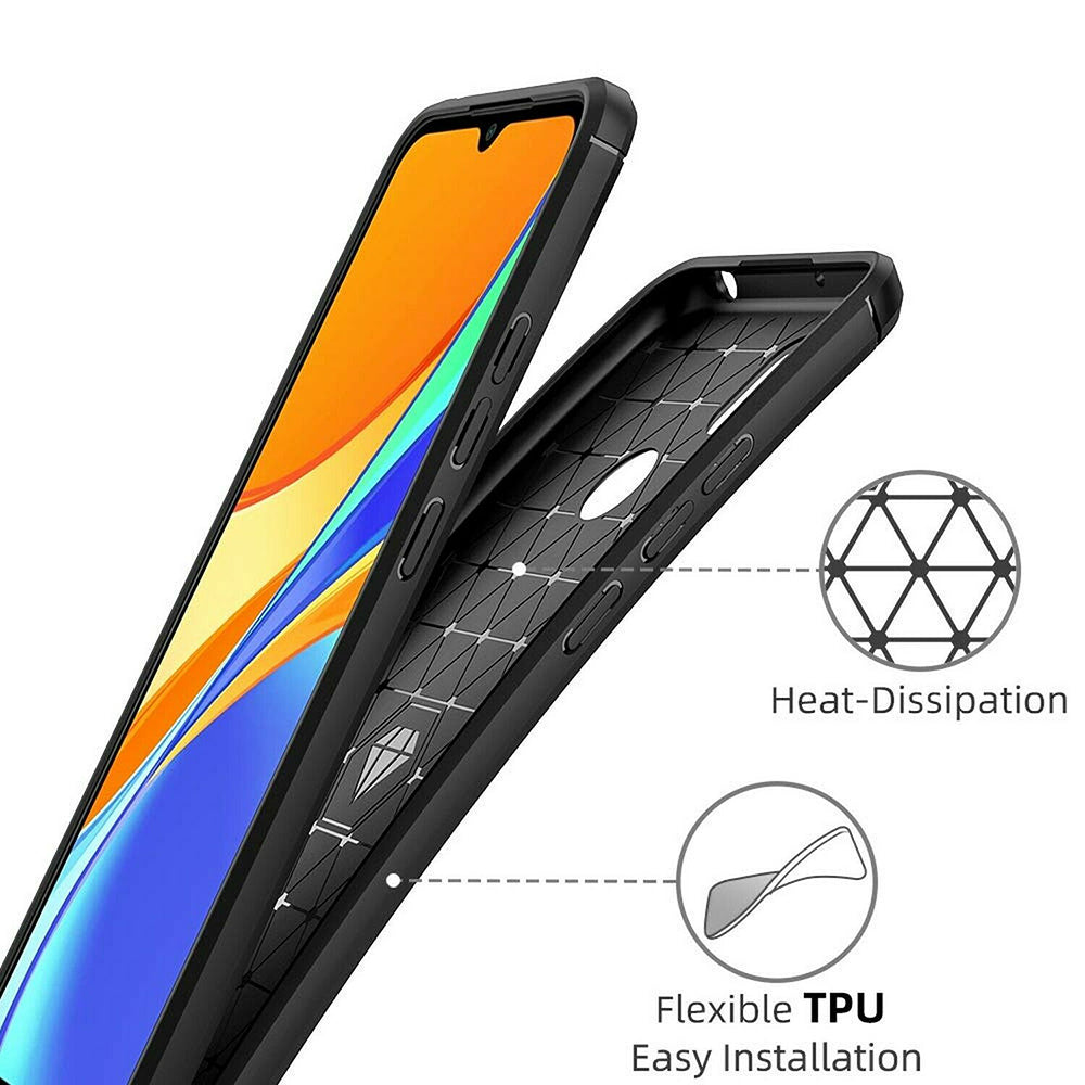 Θήκη για Xiaomi Redmi 9C NFC / 9C, Techsuit, Carbon, Μαύρο