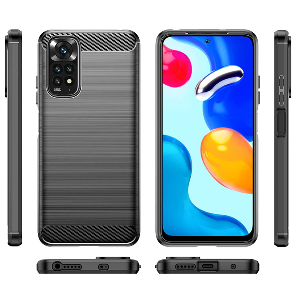 Θήκη για Xiaomi Redmi Note 11S / Note 11, Techsuit, Carbon, Μαύρο