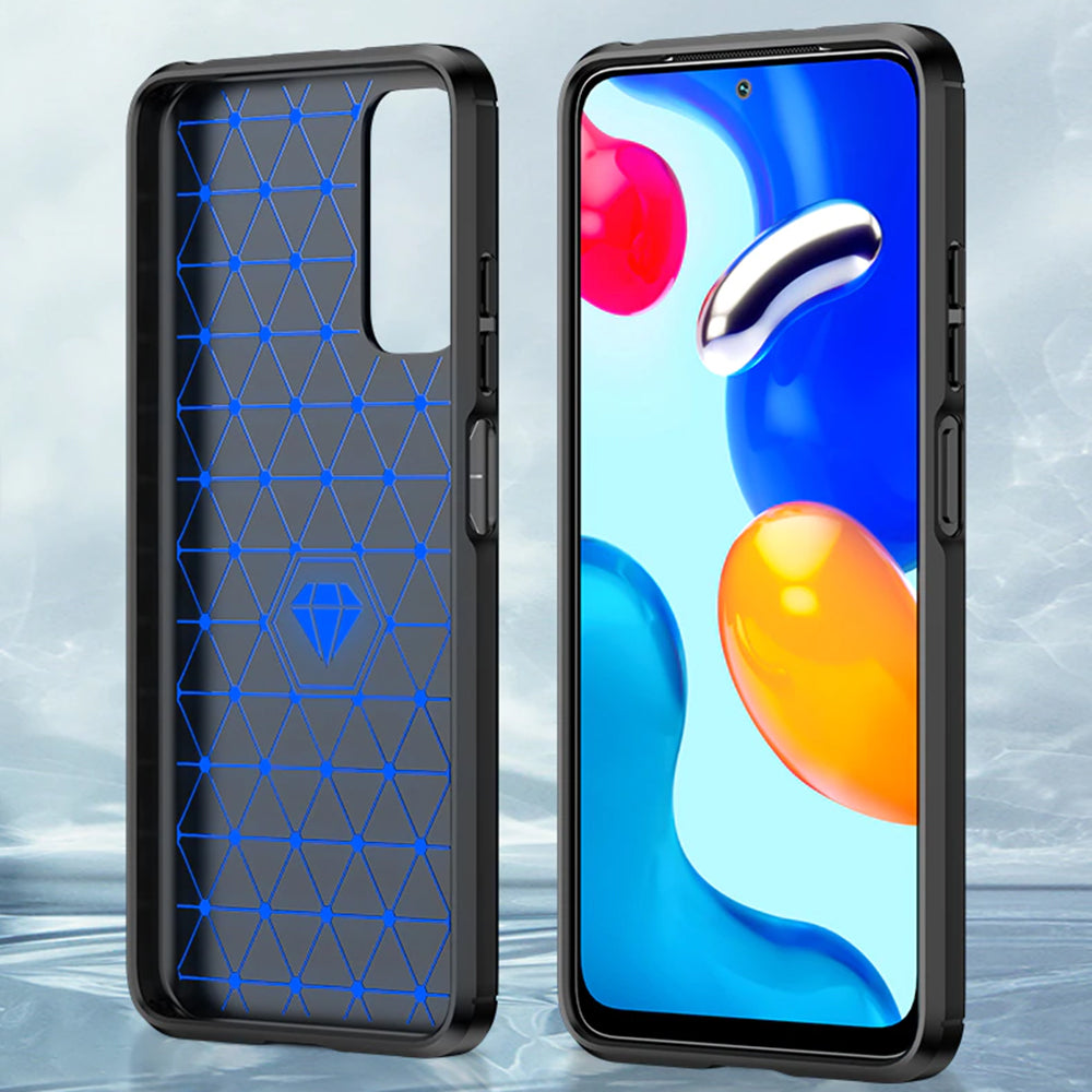 Θήκη για Xiaomi Redmi Note 11S / Note 11, Techsuit, Carbon, Μαύρο