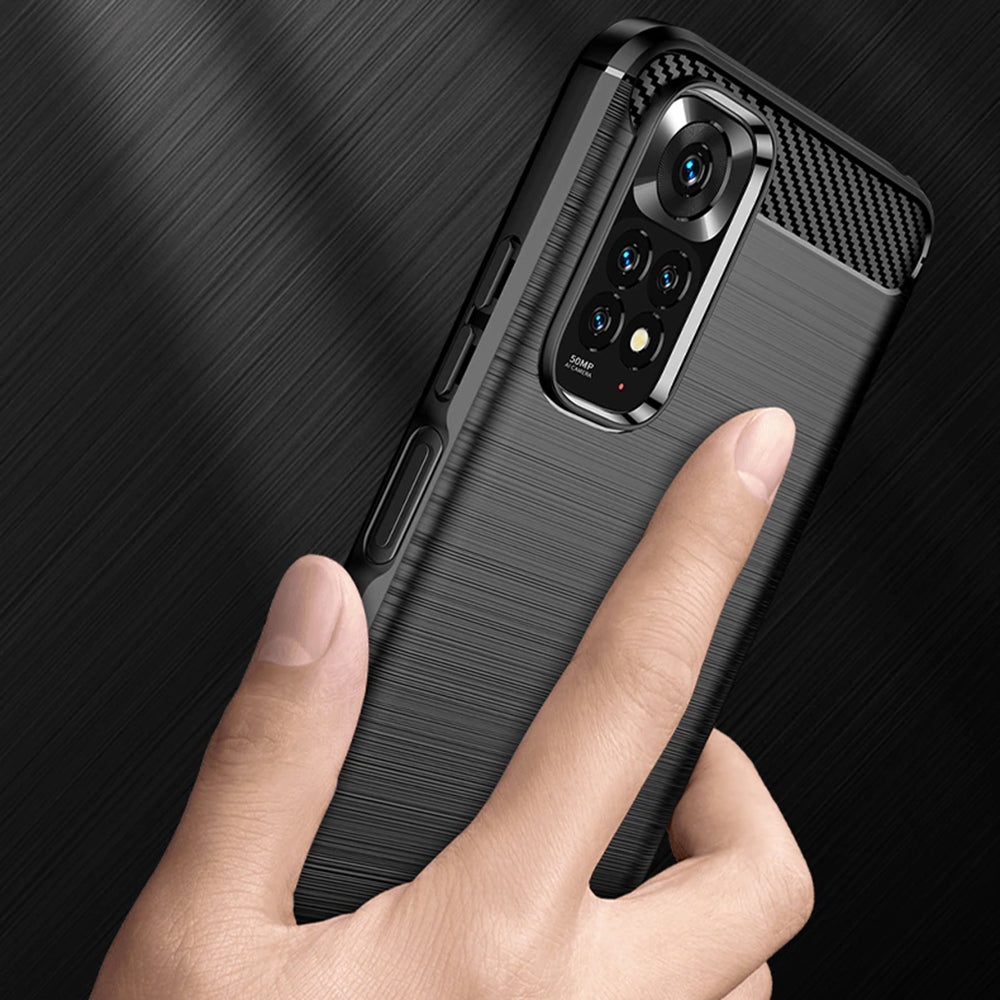 Θήκη για Xiaomi Redmi Note 11S / Note 11, Techsuit, Carbon, Μαύρο