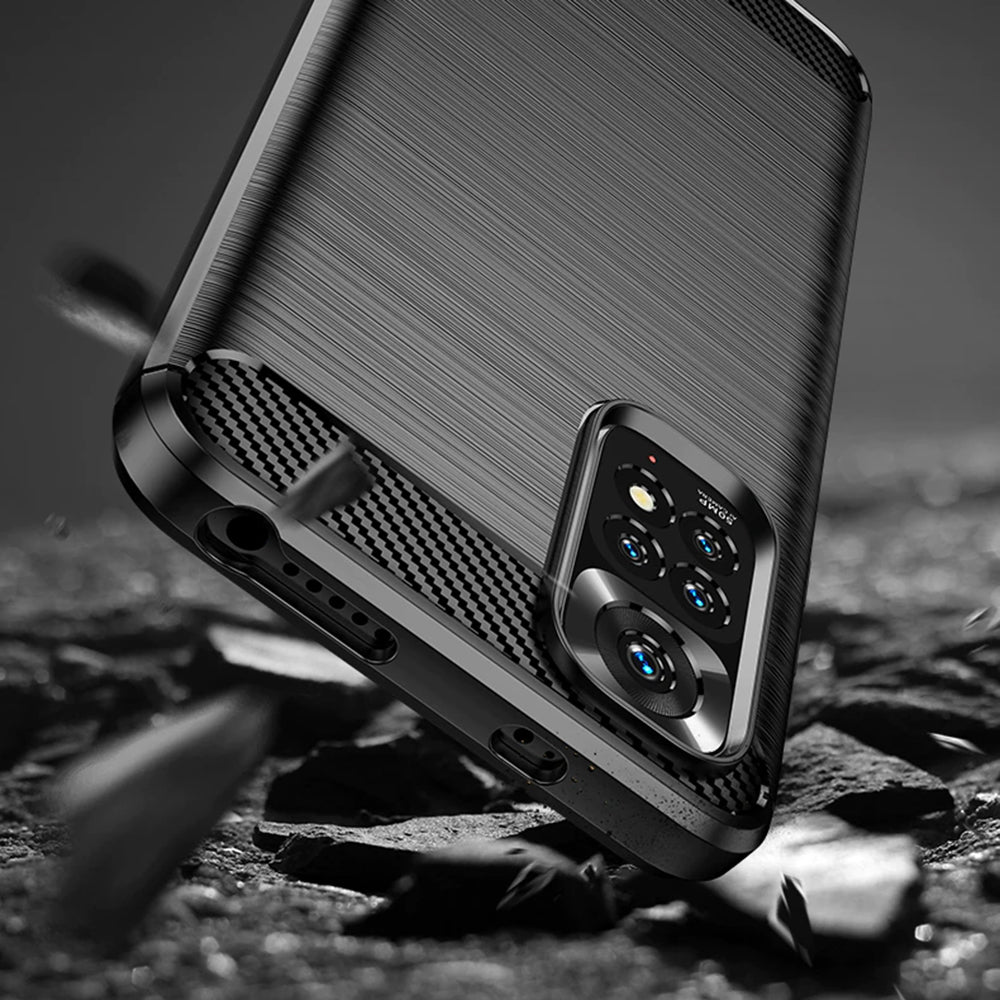 Θήκη για Xiaomi Redmi Note 11S / Note 11, Techsuit, Carbon, Μαύρο