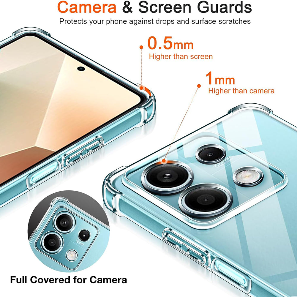 Θήκη για Xiaomi Redmi Note 13 5G, Techsuit, Ανθεκτική σε Κρούσεις Διαφανής, Διάφανη