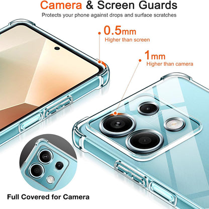 Θήκη για Xiaomi Redmi Note 13 5G, Techsuit, Ανθεκτική σε Κρούσεις Διαφανής, Διάφανη