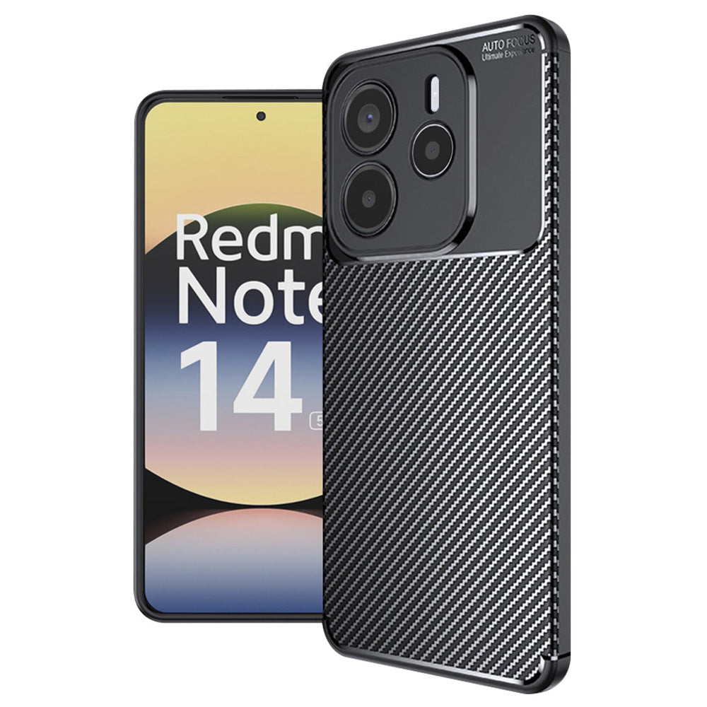 Θήκη για Xiaomi Redmi Note 14 5G, Techsuit, CarbonFiber, Μαύρη