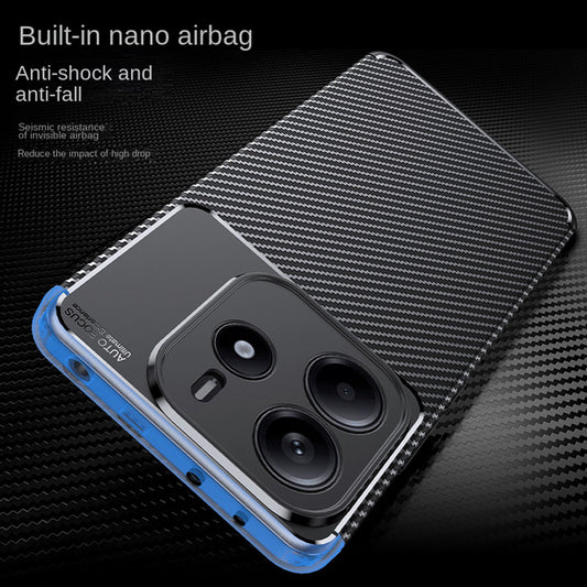 Θήκη για Xiaomi Redmi Note 14 5G, Techsuit, CarbonFiber, Μαύρη