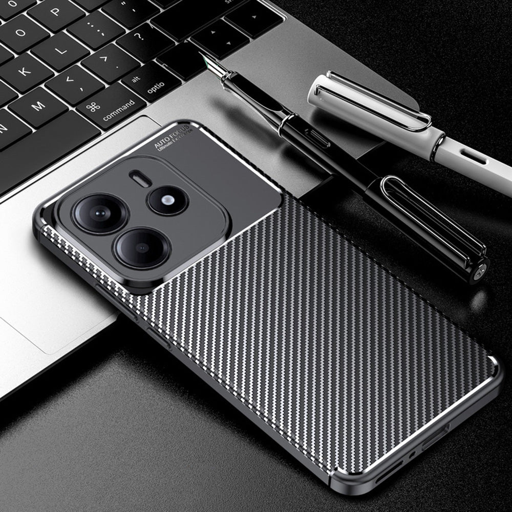 Θήκη για Xiaomi Redmi Note 14 5G, Techsuit, CarbonFiber, Μαύρη
