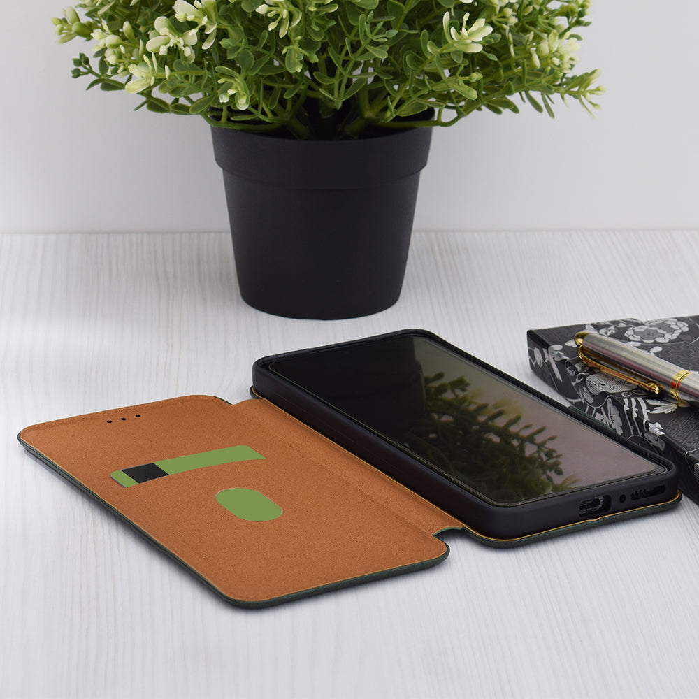Θήκη για Xiaomi Redmi Note 14 Pro 4G, Techsuit, Safe Wallet Plus, Πράσινο