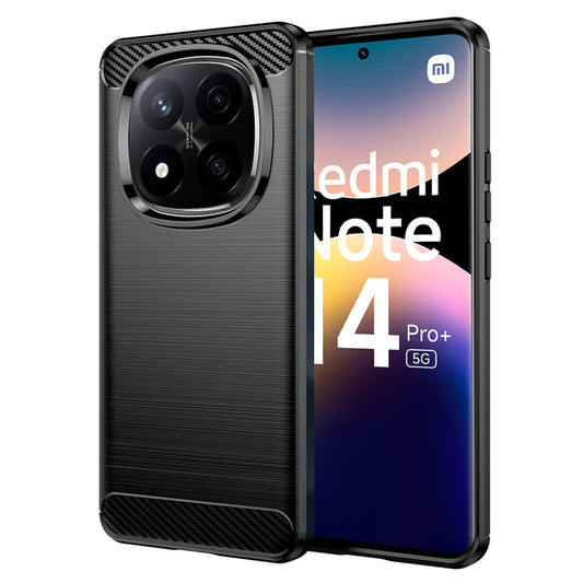 Θήκη για Xiaomi Redmi Note 14 Pro+ 5G, Techsuit, Άνθρακας, Μαύρο