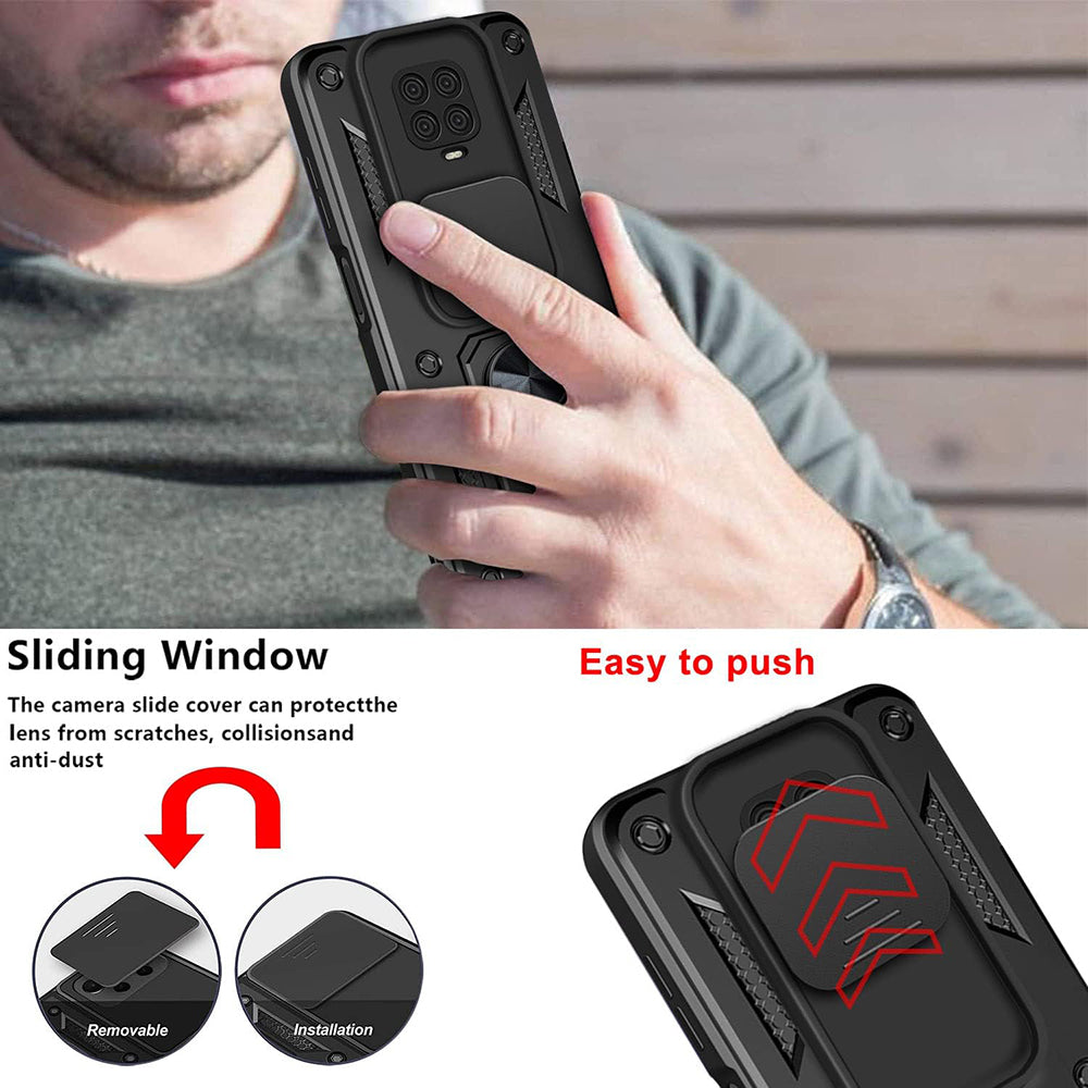 Θήκη για Xiaomi Redmi Note 9S / Note 9 Pro / Note 9 Pro Max, Techsuit, CamShield, Μαύρο