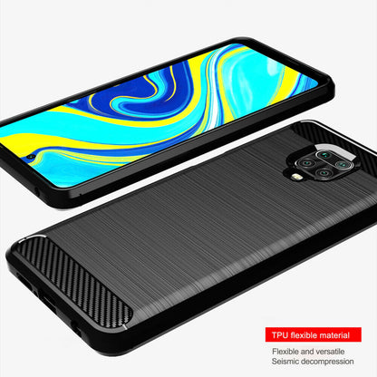 Θήκη για Xiaomi Redmi Note 9S / Note 9 Pro / Note 9 Pro Max, Techsuit, Άνθρακας, Μαύρο