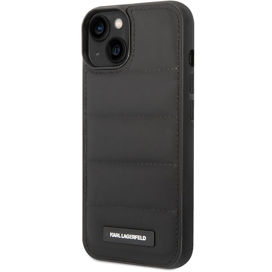 Θήκη για Apple iPhone 14 Plus, Karl Lagerfeld, Quilted Puffy Metal Logo, Μαύρη