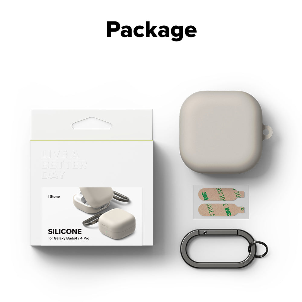 Θήκη Ringke για Samsung Galaxy Buds 4 Pro, Κρεμ