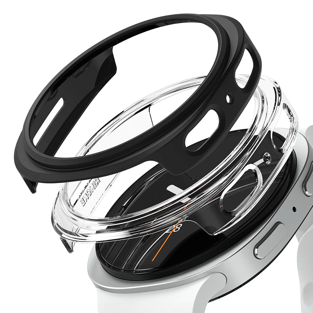 Θήκη Ringke Slim για Samsung Galaxy Watch8 44mm, Σετ 2 τεμάχια, Μαύρο Ματ