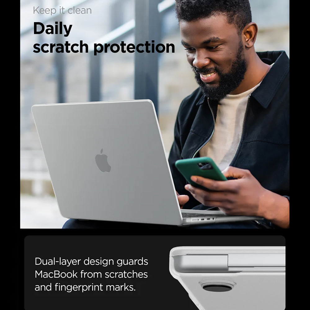 Θήκη Spigen Airskin για Apple MacBook Pro 16inch (2026) / (2024) / (2023) / (2021), Διαφανής Ματ ACS11526