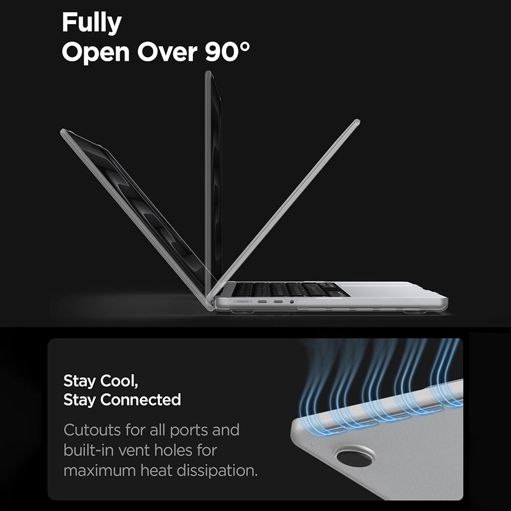 Θήκη Spigen Airskin για Apple MacBook Pro 16inch (2026) / (2024) / (2023) / (2021), Διαφανής Ματ ACS11526