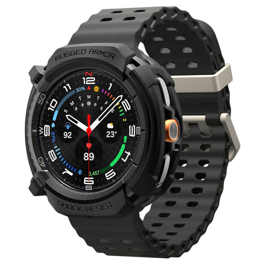 Θήκη Spigen Rugged Armor για Samsung Galaxy Watch8 Classic, Ματ Μαύρη ACS10012