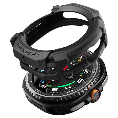 Θήκη Spigen Rugged Armor για Samsung Galaxy Watch8 Classic, Ματ Μαύρη ACS10012