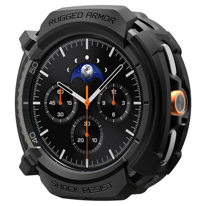 Θήκη Spigen Rugged Armor για Samsung Galaxy Watch8 Classic, Ματ Μαύρη ACS10012