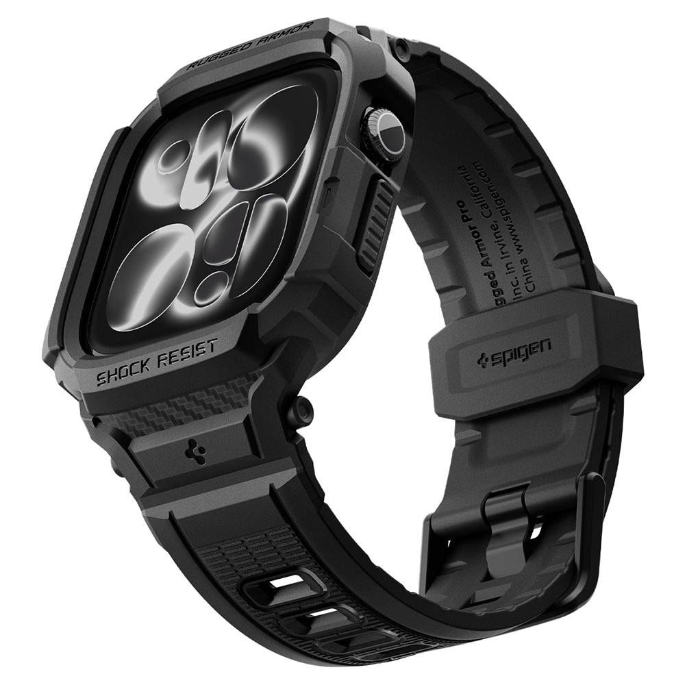 Θήκη Spigen Rugged Armor Pro για Apple Watch Series 12 46mm, Μαύρο Ματ ACS11894