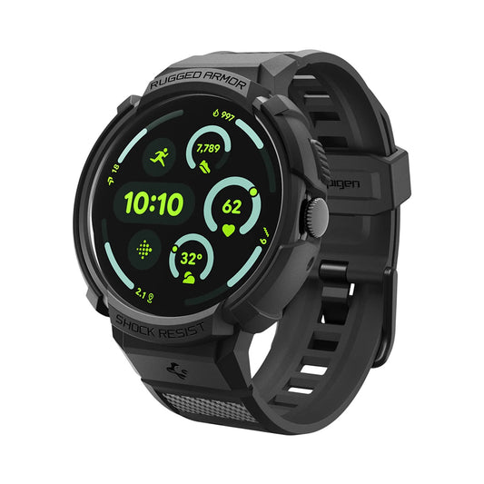Θήκη Spigen Rugged Armor Pro για Google Pixel Watch 41mm Series, Μαύρη ACS09484