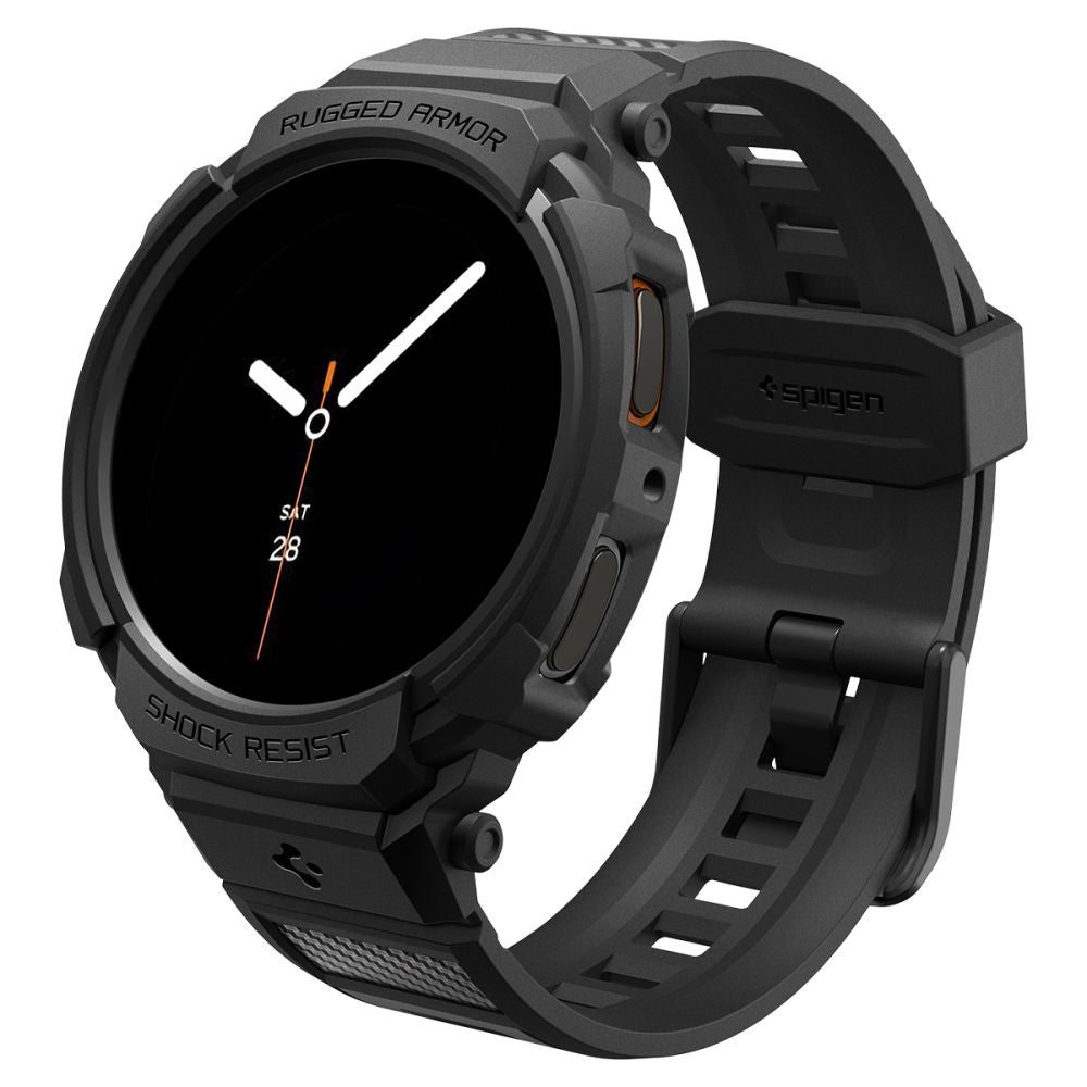 Θήκη Spigen Rugged Armor Pro για Samsung Galaxy Watch8 40mm, Ματ Μαύρη ACS10005