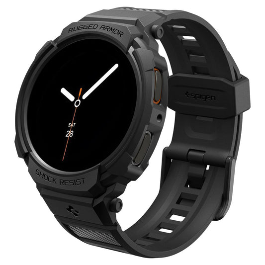 Θήκη Spigen Rugged Armor Pro για Samsung Galaxy Watch8 40mm, Ματ Μαύρη ACS10005
