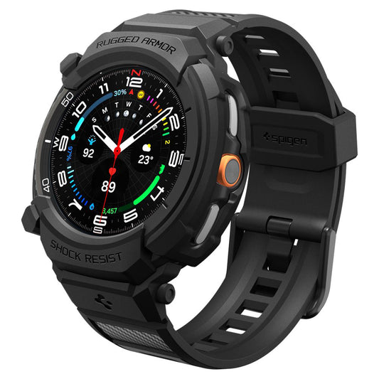 Θήκη Spigen Rugged Armor Pro για Samsung Galaxy Watch8 Classic, Ματ Μαύρη ACS10013
